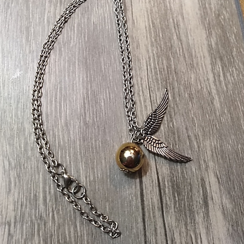  2 for $15 Harry potter golden snitch necklace